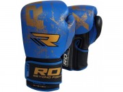 Боксерские перчатки RDX Ultra Gold Blue фото